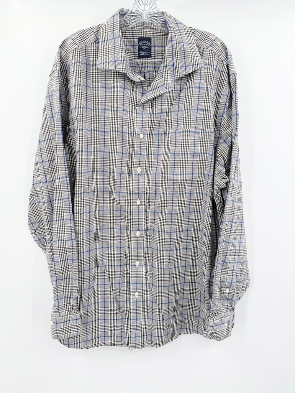 Brooks Brothers Stretch Supima® Cotton Twill Polo Button Down Shirt Size 18